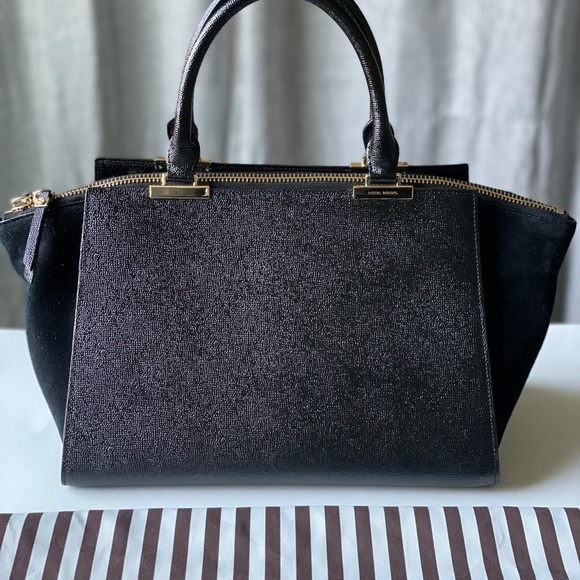 henri bendel Handbags - Henri Bendel Gotham Suede Blocked Satchel